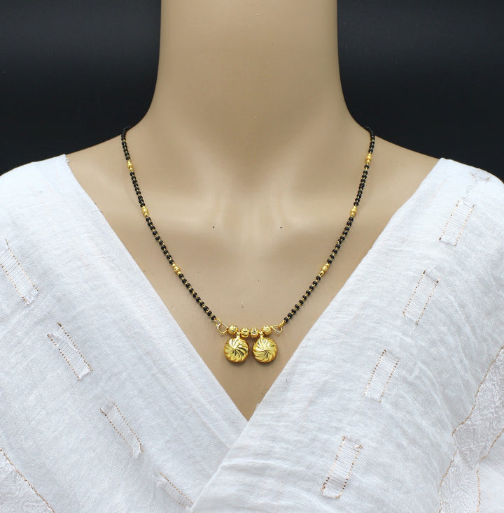 Premium Gold-Plated Twin Floral Mangalsutra – A Symbol of Timeless Love 🌸