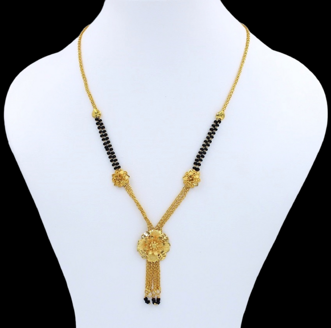 Grand Floral Design Gold Plated Long Mangalsutra for Women 🌸 | Premium Traditional Wear