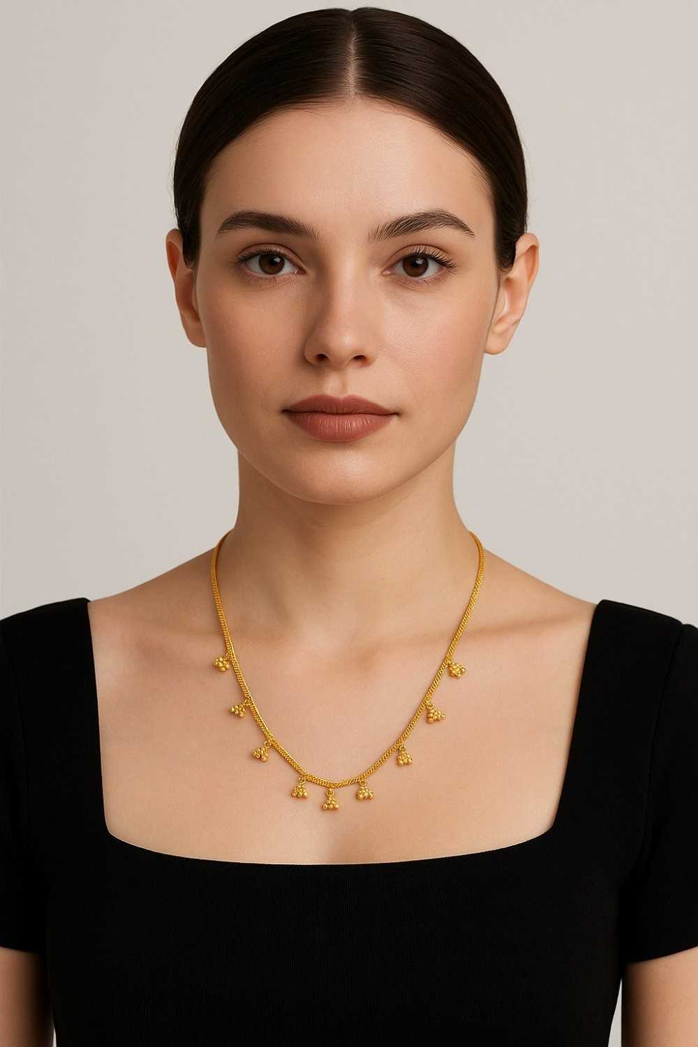 Elegant Gold-Plated Ghunghroo Necklace – Traditional Charm Meets Modern Grace