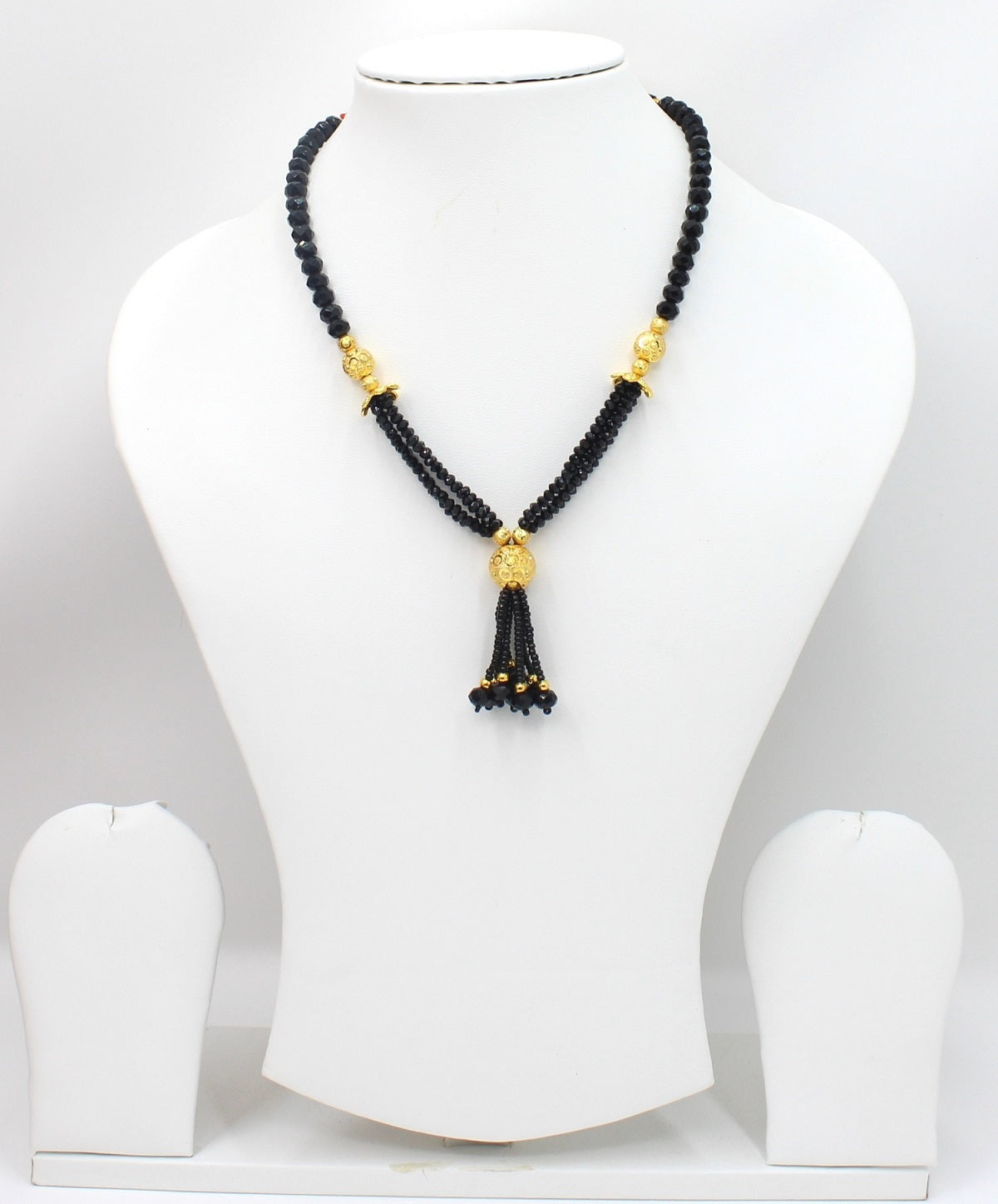 Classic Multi-Layer Black Bead Tassel Mangalsutra – 1 Gram Gold Plated Bridal Elegance 🖤✨