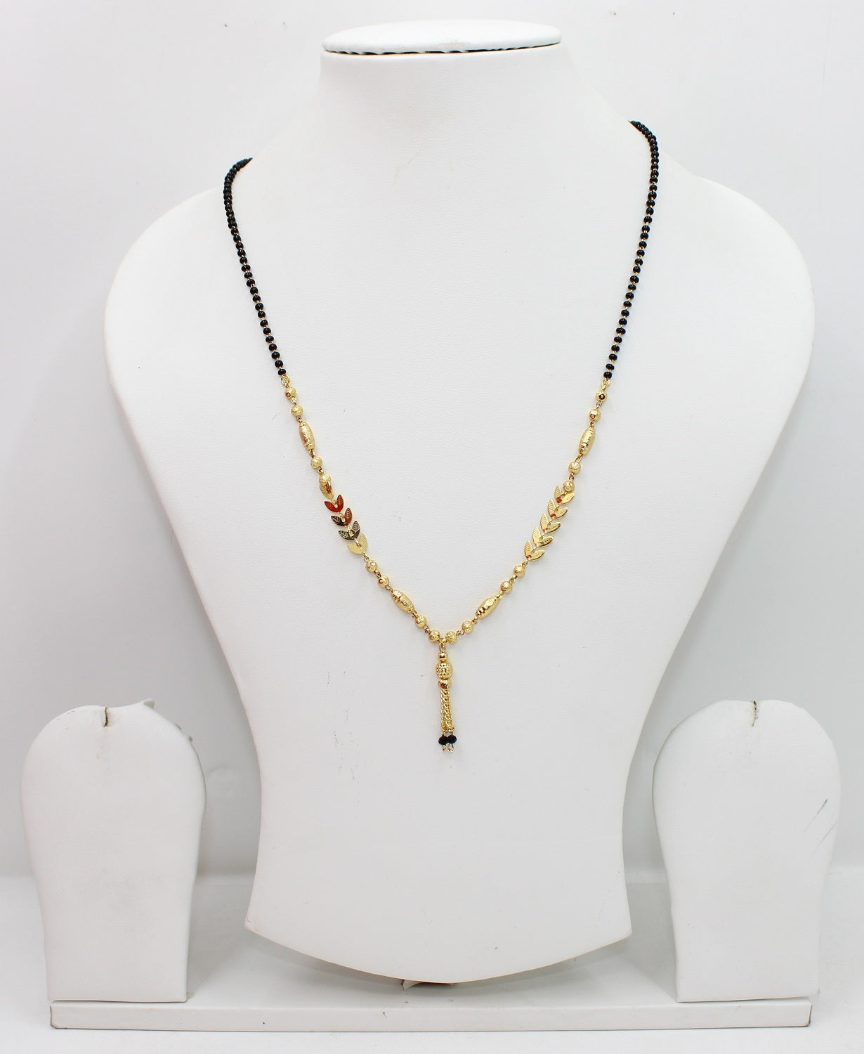 Leaf Pattern Gold Plated Mangalsutra – Lightweight Daily Wear Traditional Design 🌿💛