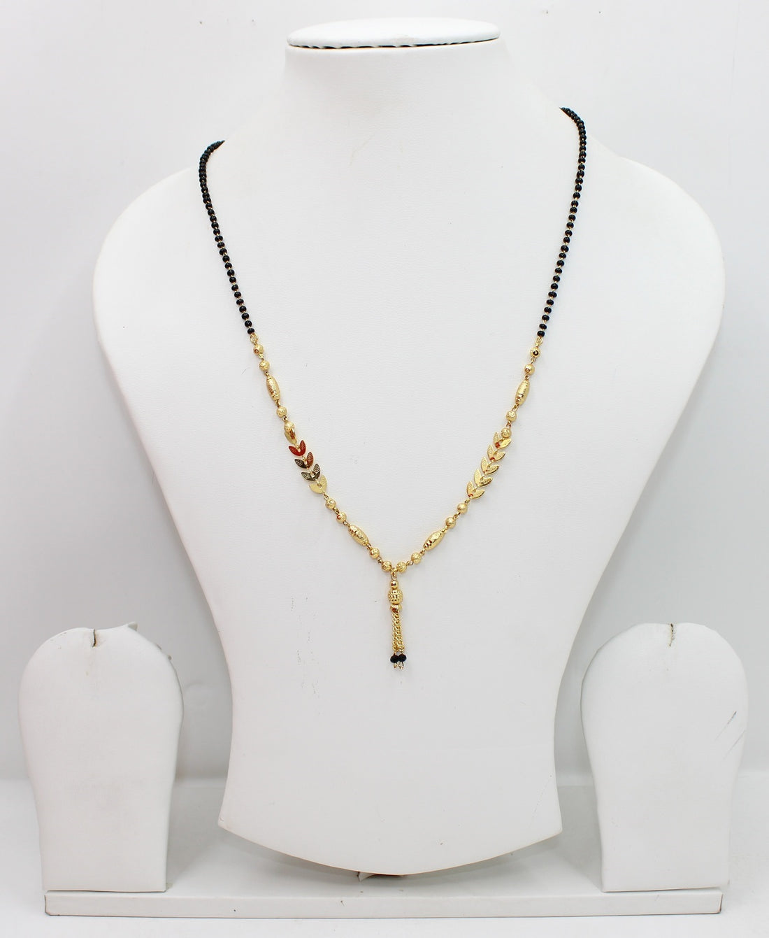 Leaf Pattern Gold Plated Mangalsutra – Lightweight Daily Wear Traditional Design 🌿💛