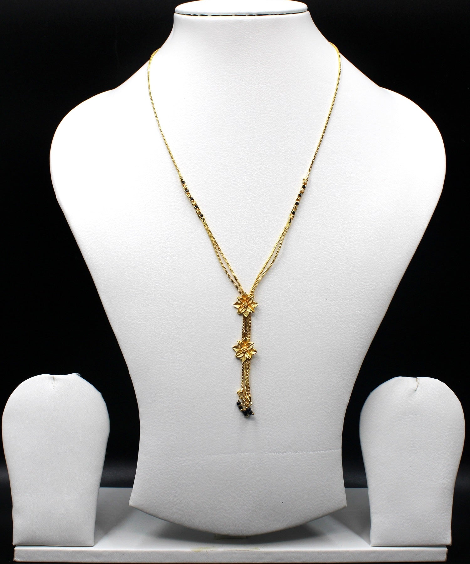 Delicate Dual Drop Gold-Plated Mangalsutra – Lightweight & Elegant Daily Wear Design