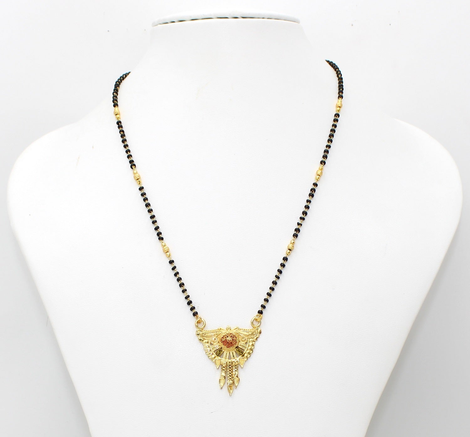 Antique Gold Plated Mangalsutra with Peacock Design Pendant – Traditional Ethnic Elegance 💛