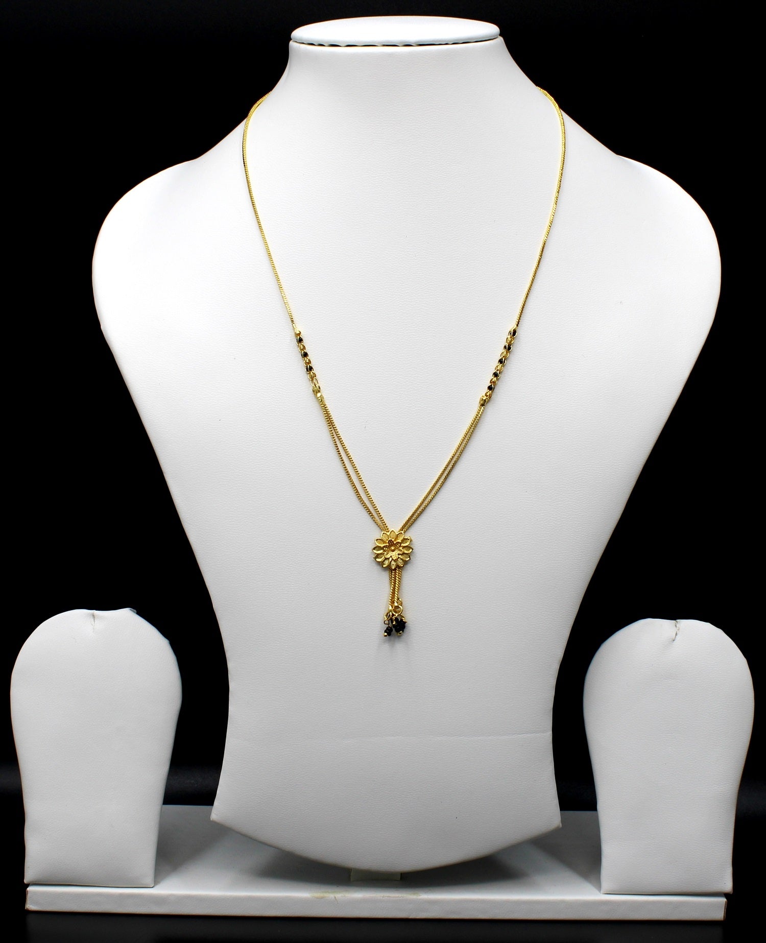 Floral Drop Design Gold Plated Mangalsutra – Elegant Daily Wear for Modern Women 🌼