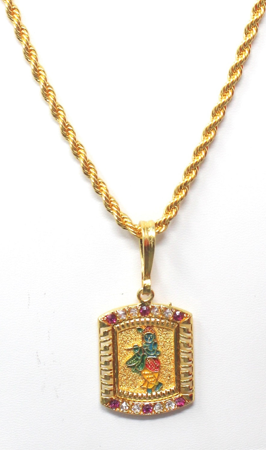 soni jewellery Gold plated chain with pendant necklace jewelry set for men women unisex