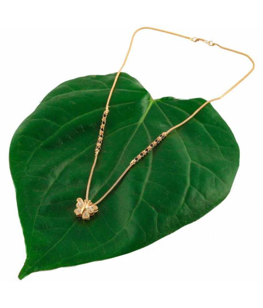 Butterfly Charm Gold Plated Mangalsutra – Symbol of Love & New Beginnings 🦋
