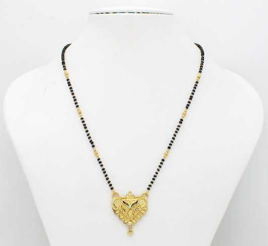 Antique Peacock Design Gold Plated Mangalsutra – Traditional Temple-Style Elegance 💛