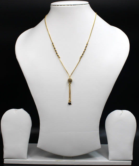 Modern Ball Pendant Gold-Plated Mangalsutra – Minimal Daily Wear Design