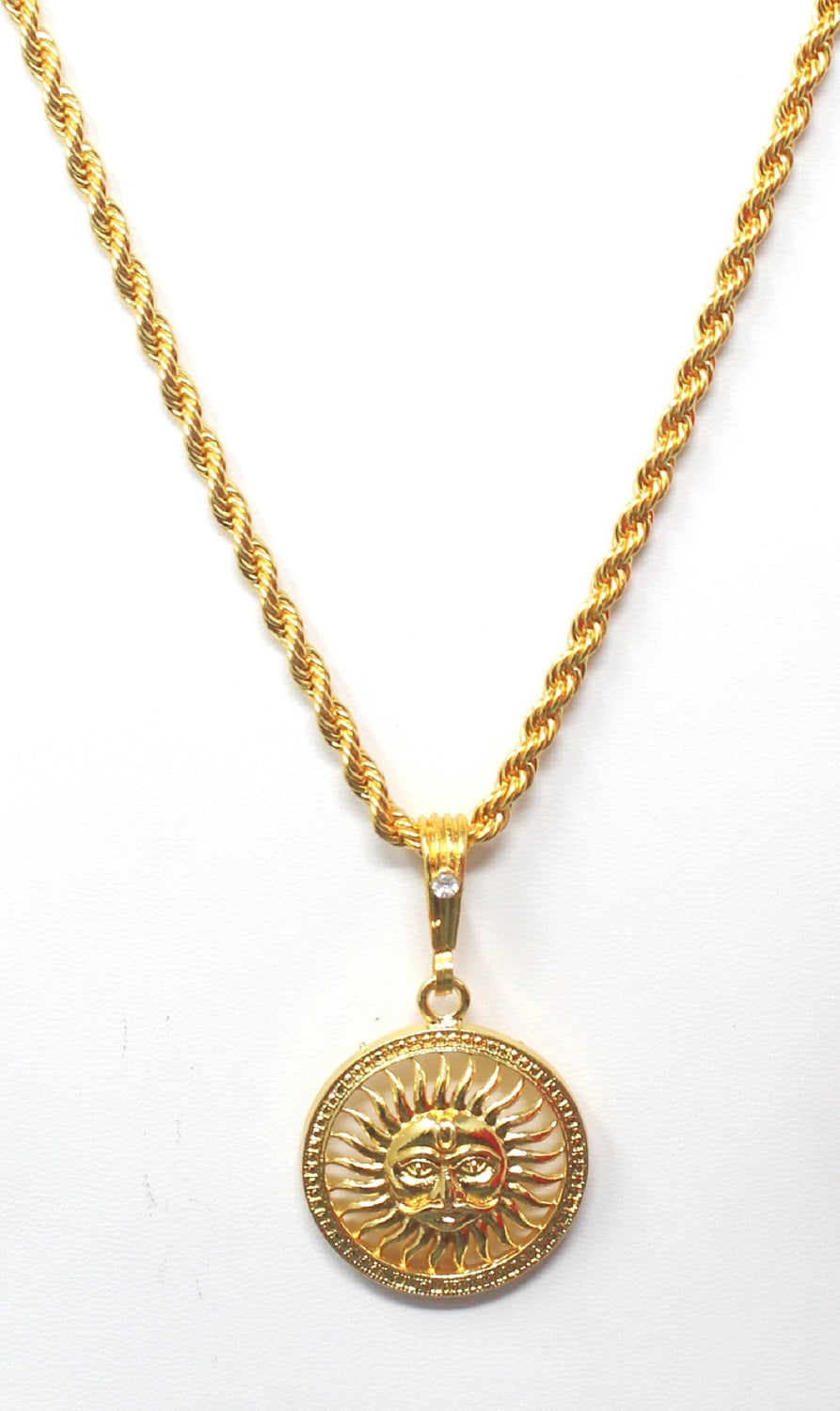 soni jewellery Gold plated chain with pendant necklace jewelry set for men women unisex