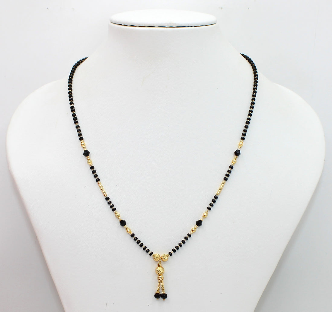 Classic Daily Wear Black Bead Gold Plated Mangalsutra – Lightweight, Elegant & Timeless Design 💛