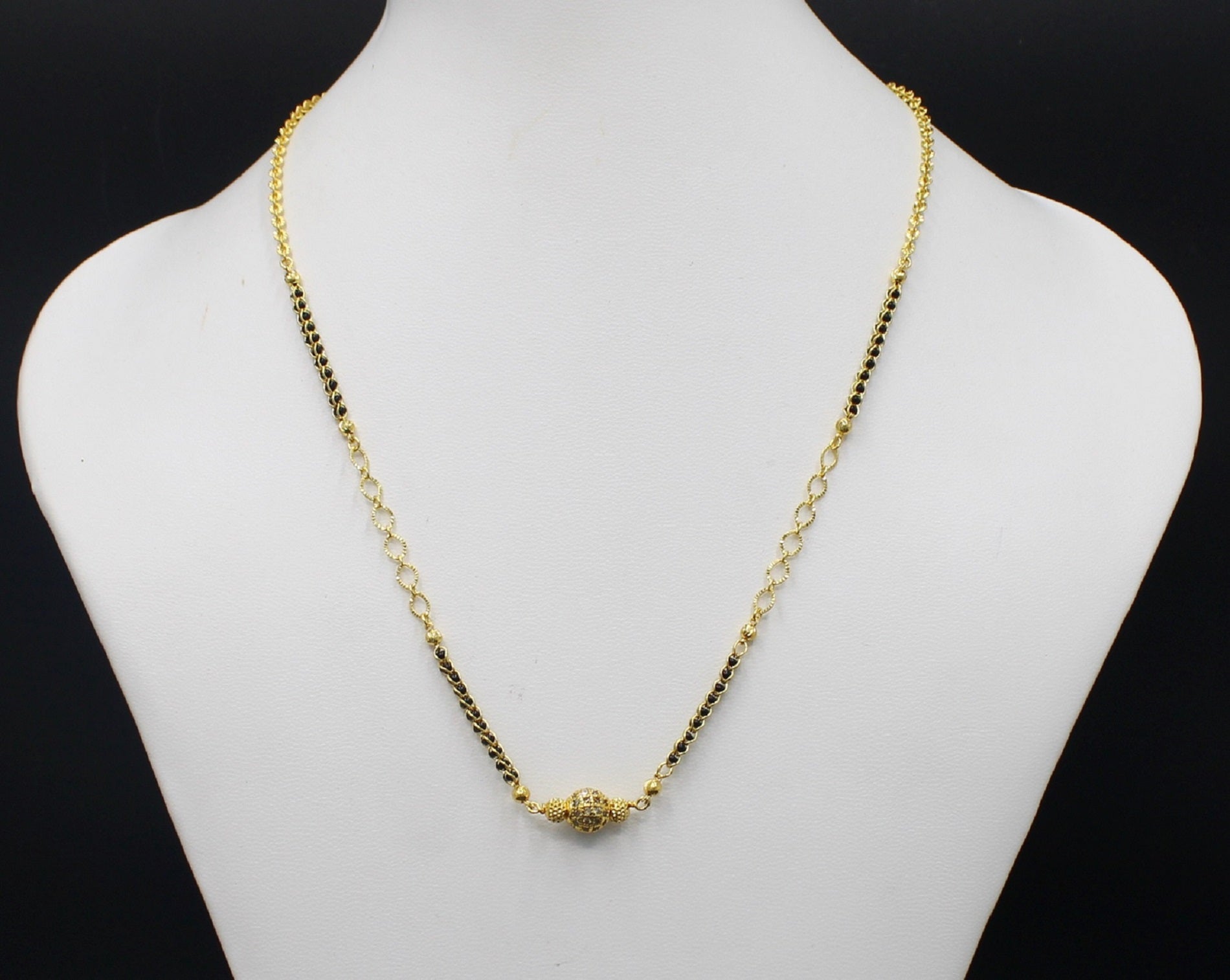 Single Ball Gold Plated Mangalsutra for Women – Simple & Elegant Daily Wear Design 💛