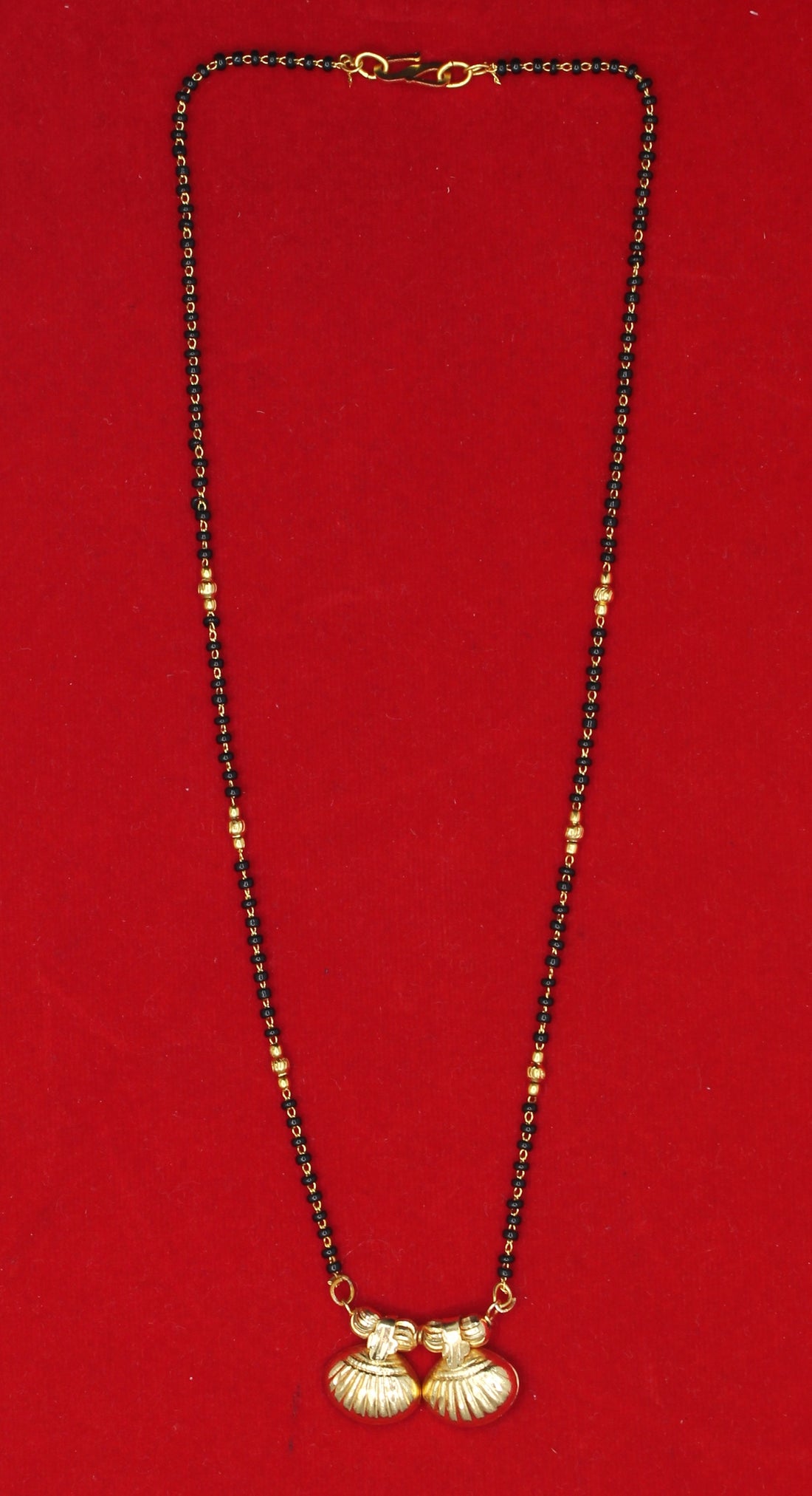 Premium Shell Design Dual Pendant Gold-Plated Mangalsutra – Traditional Charm Meets Modern Grace 🌸