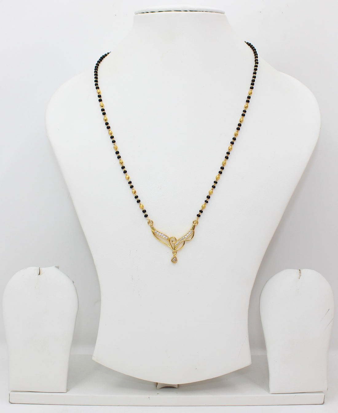 Elegant Gold-Plated Designer Mangalsutra with CZ Pendant – Traditional Yet Trendy