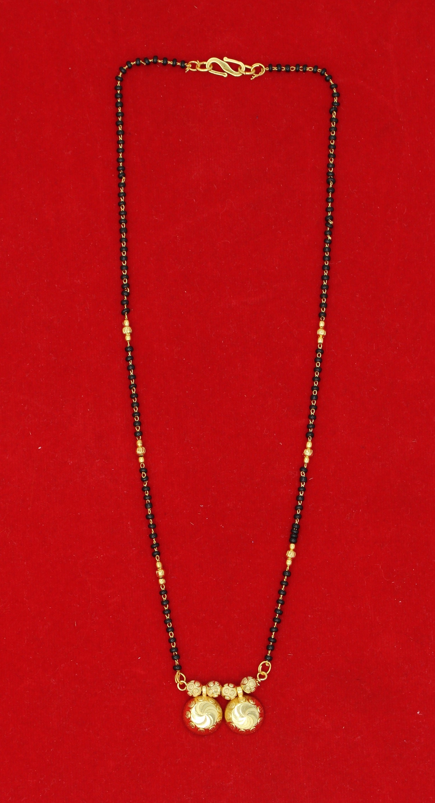 Classic Gold Round Bead Mangalsutra – Everyday Elegance with Traditional Charm 💛