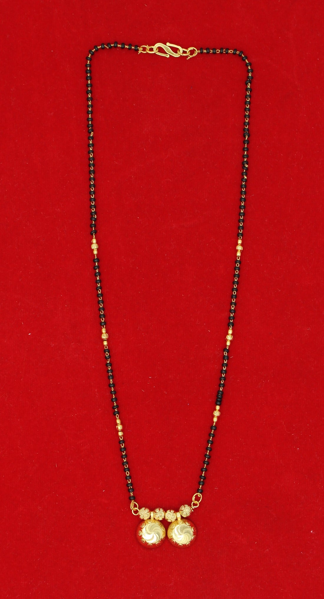 Classic Gold Round Bead Mangalsutra – Everyday Elegance with Traditional Charm 💛