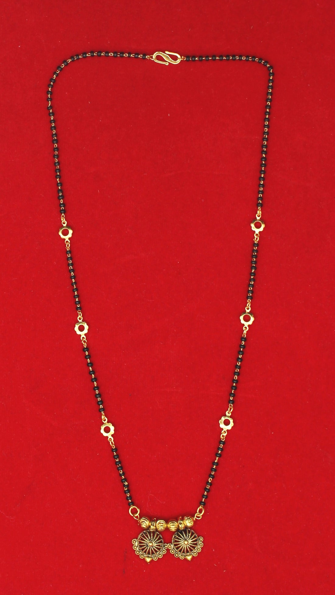 Elegant Dual Floral Gold-Plated Mangalsutra – Graceful Tradition for Everyday Wear 🌼