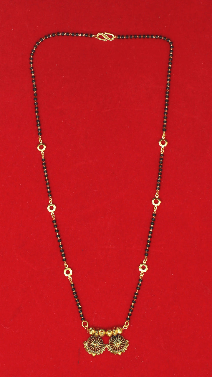 Elegant Dual Floral Gold-Plated Mangalsutra – Graceful Tradition for Everyday Wear 🌼