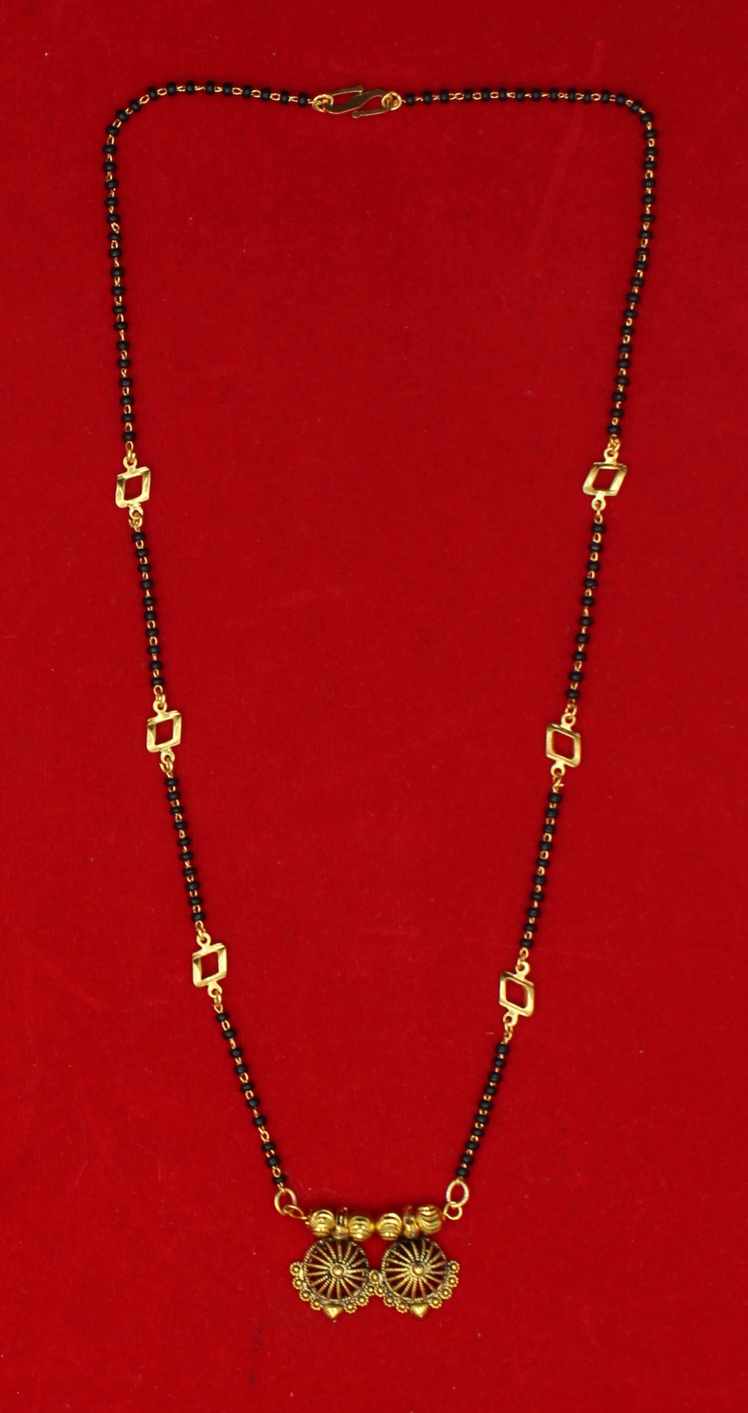 Traditional Dual Floral Gold-Plated Mangalsutra – Symbol of Eternal Love & Elegance 💛