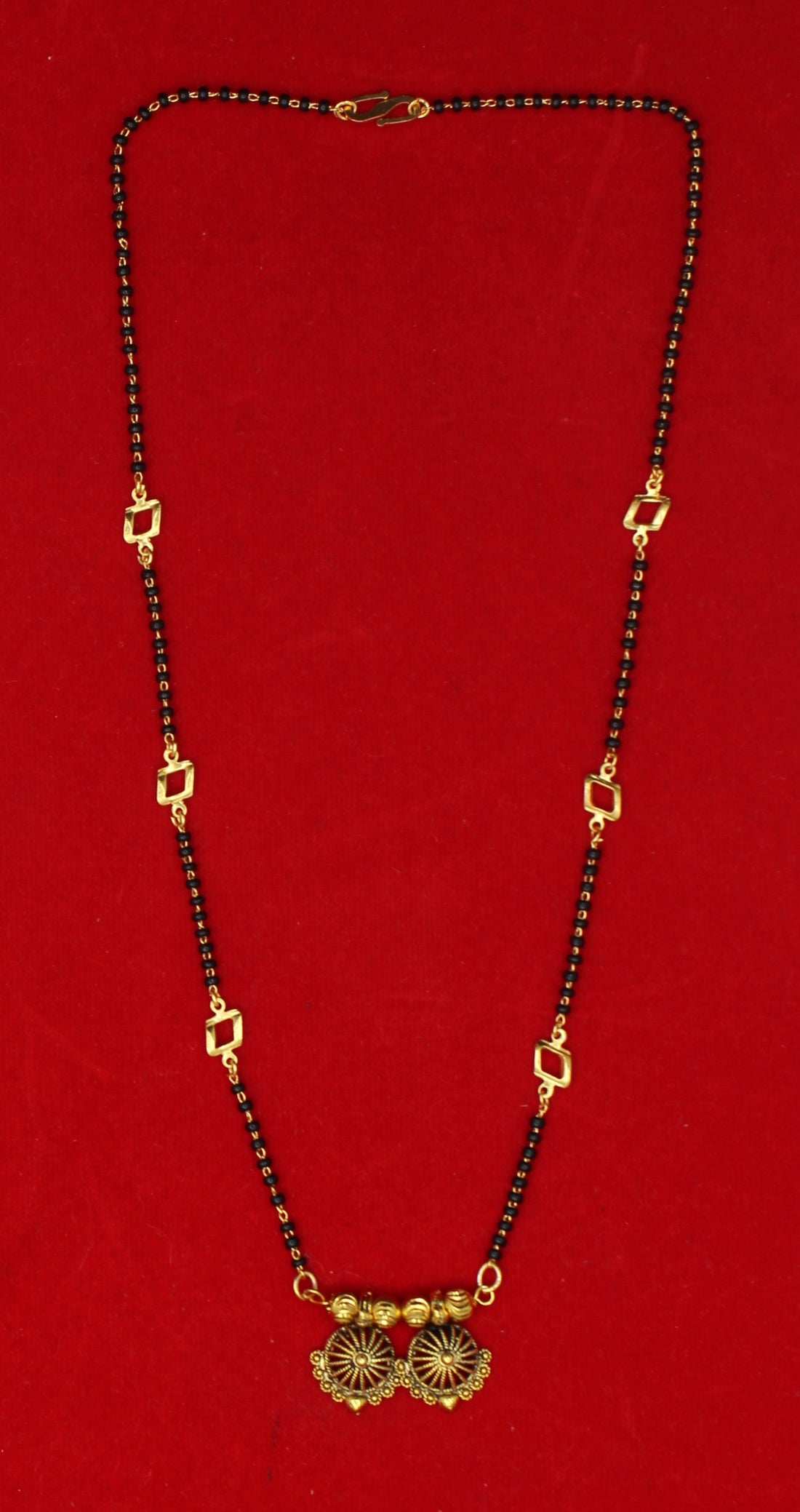 Traditional Dual Floral Gold-Plated Mangalsutra – Symbol of Eternal Love & Elegance 💛