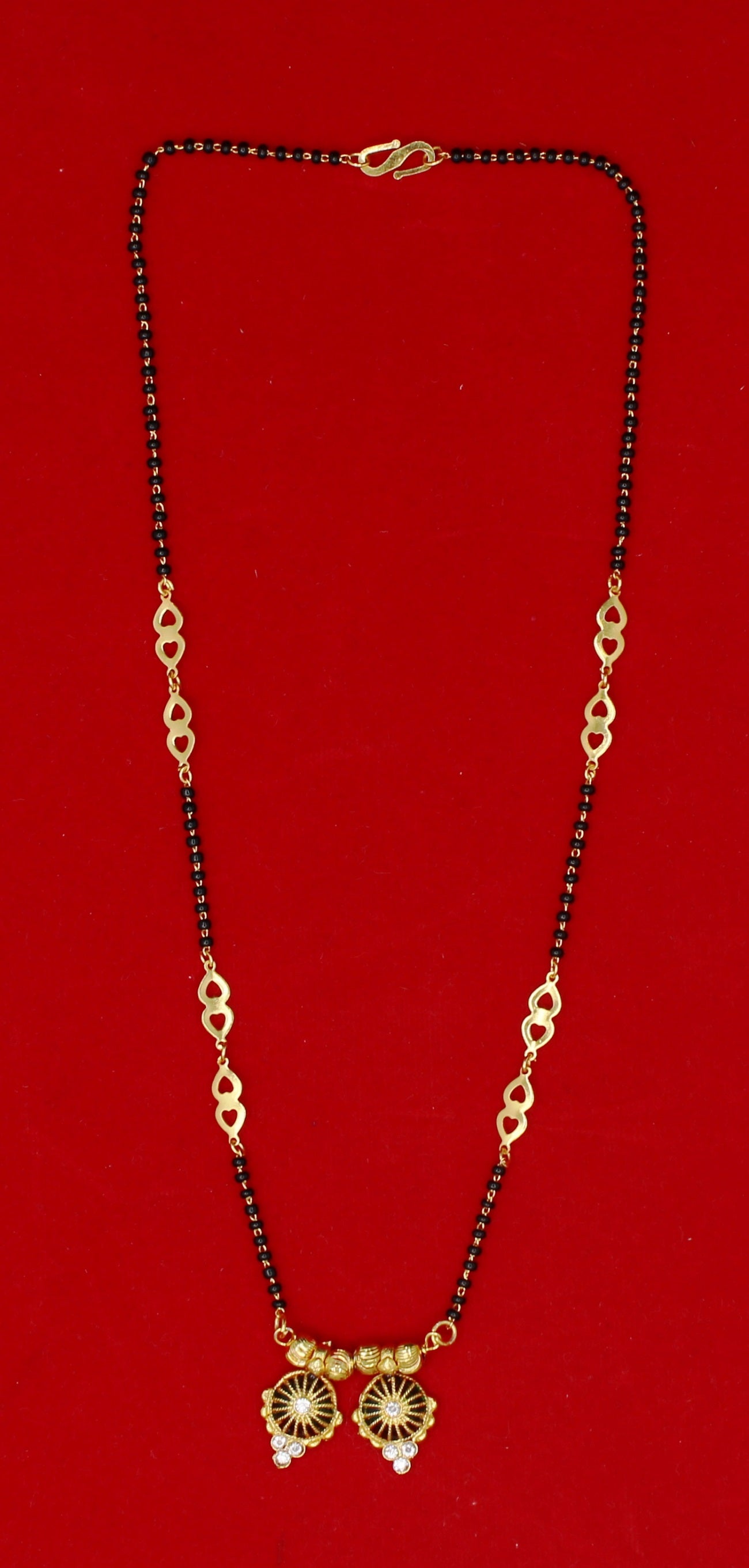 Elegant Dual Wheel Gold-Plated Mangalsutra – Crafted for the Modern Traditional Bride 💛