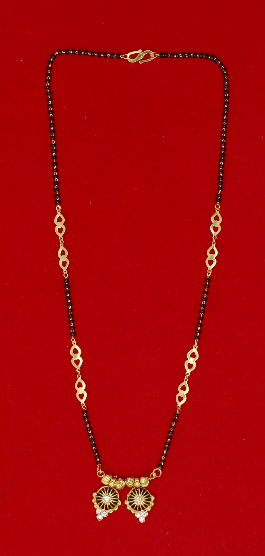 Elegant Dual Wheel Gold-Plated Mangalsutra – Crafted for the Modern Traditional Bride 💛