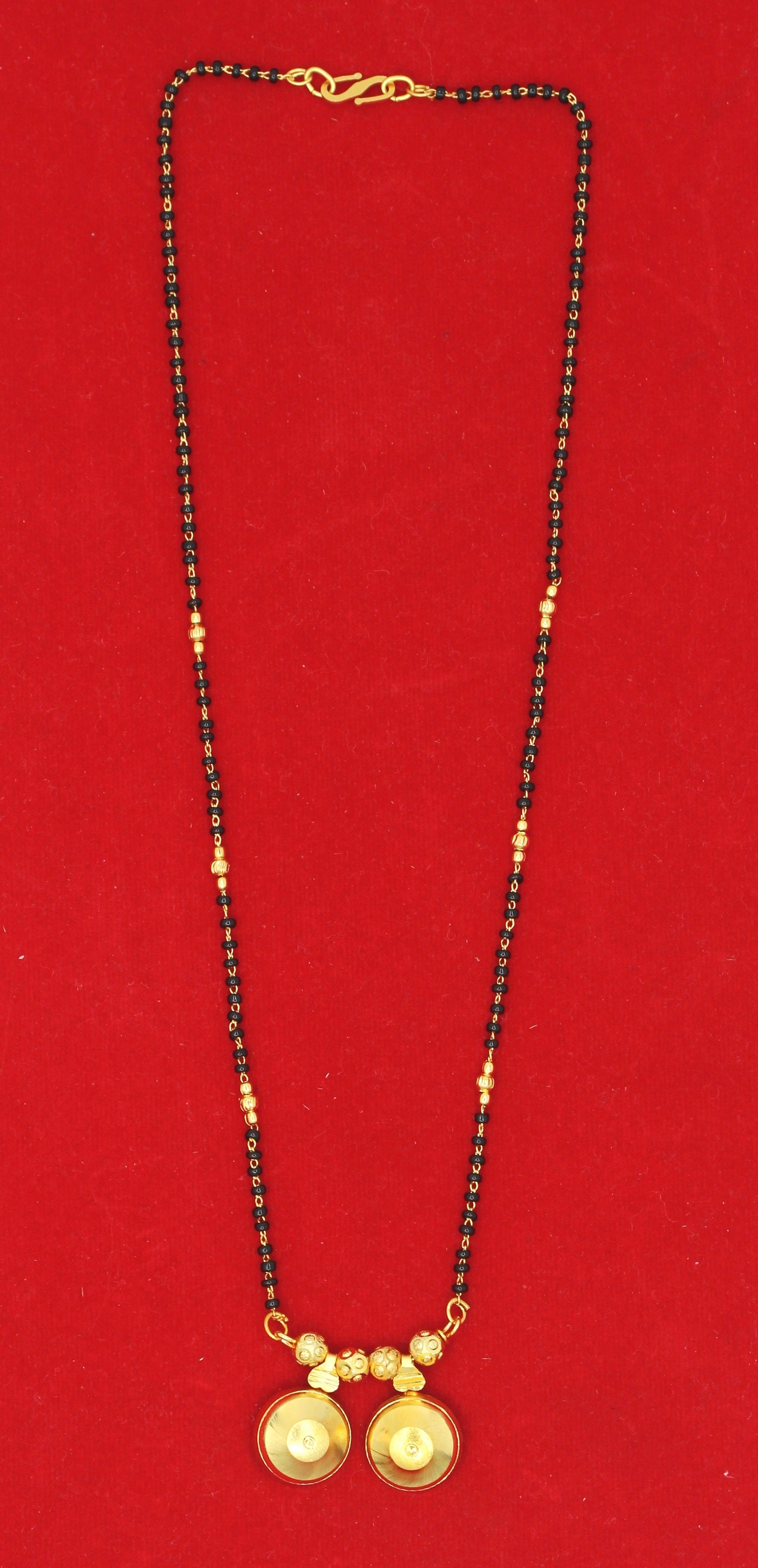 Classic Dual Round Pendant Gold-Plated Mangalsutra – Symbol of Love & Devotion 💛