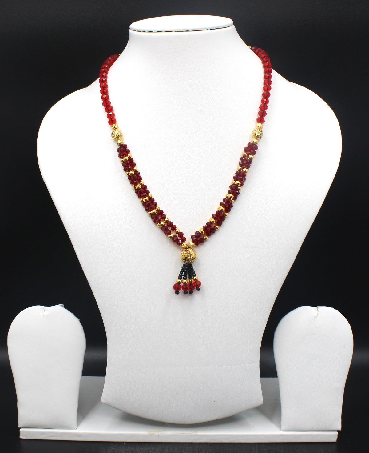 Classic Red & Gold Beaded Mangalsutra Necklace – Handcrafted Traditional Jewellery for Everyday Elegance