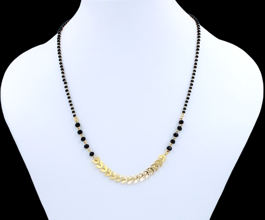 Elegant Leaf Design Daily Wear Mangalsutra 🌿 | Gold Plated Simple Chain for Women