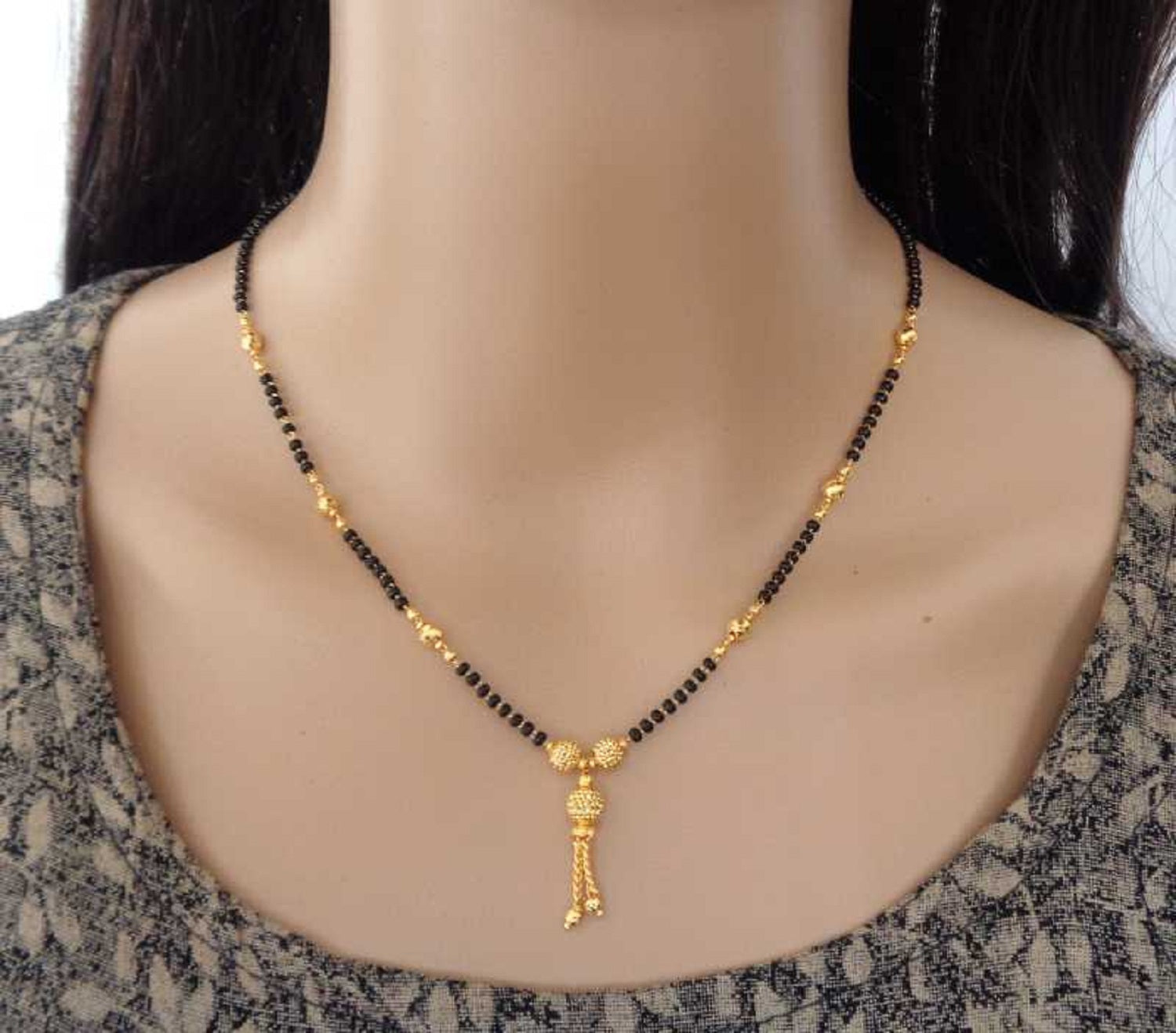 Triple Layer Gold Plated Mangalsutra 💛 | Stylish Lightweight Daily Wear Design