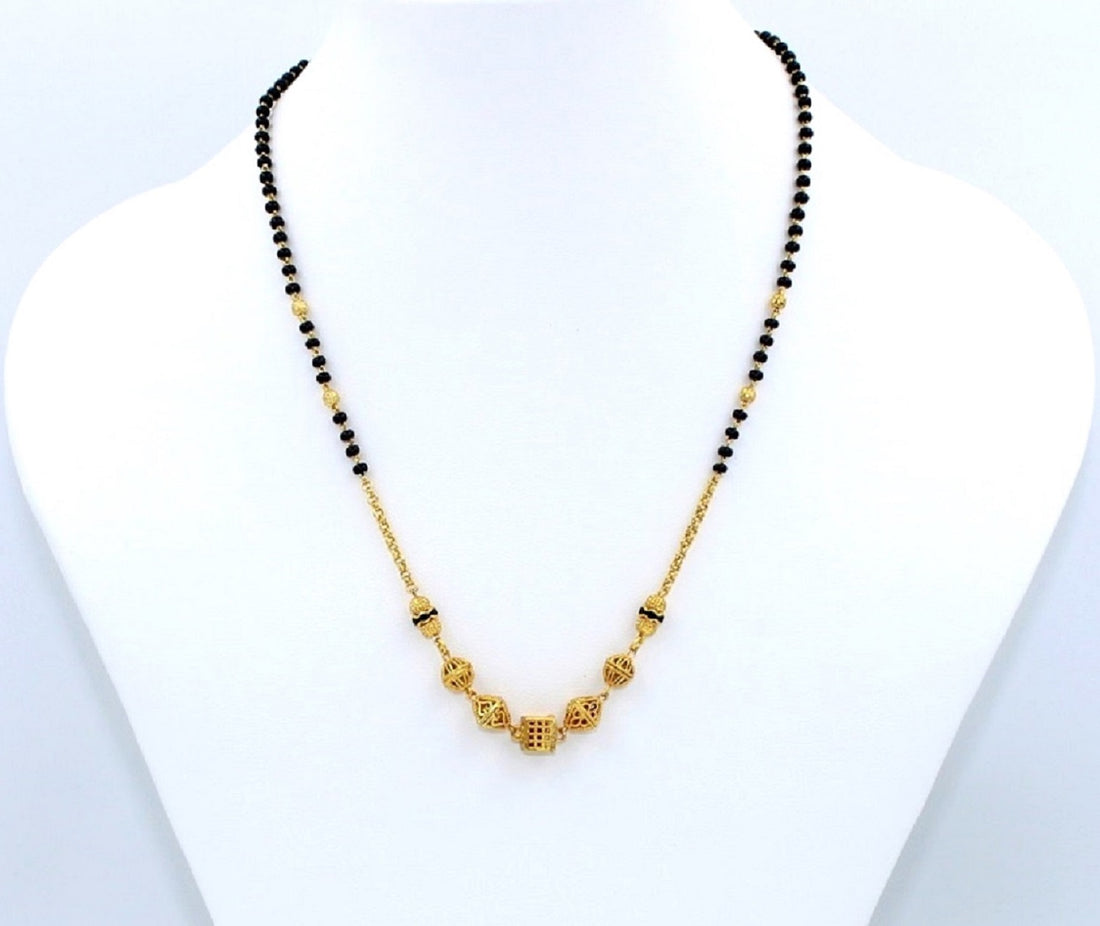 Traditional Box Bead Gold Plated Mangalsutra for Daily Wear – Elegant & Durable Design 💛
