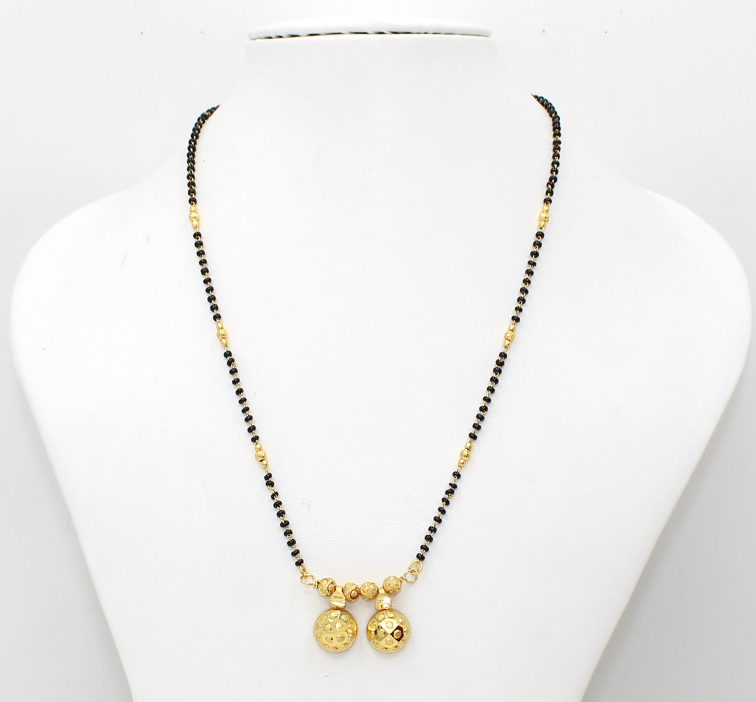 Elegant Dual Drop Gold-Plated Mangalsutra – Modern Grace, Traditional Heart 💛