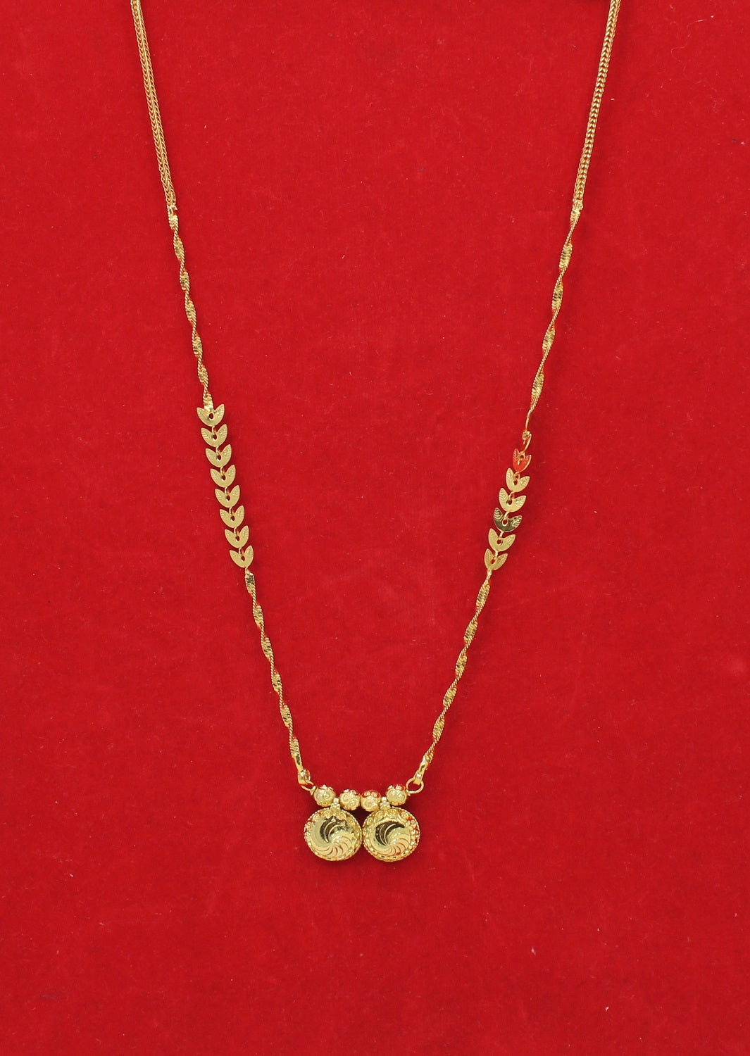 Traditional Double Ball Gold Plated Mangalsutra – Elegant Daily Wear Design 💛