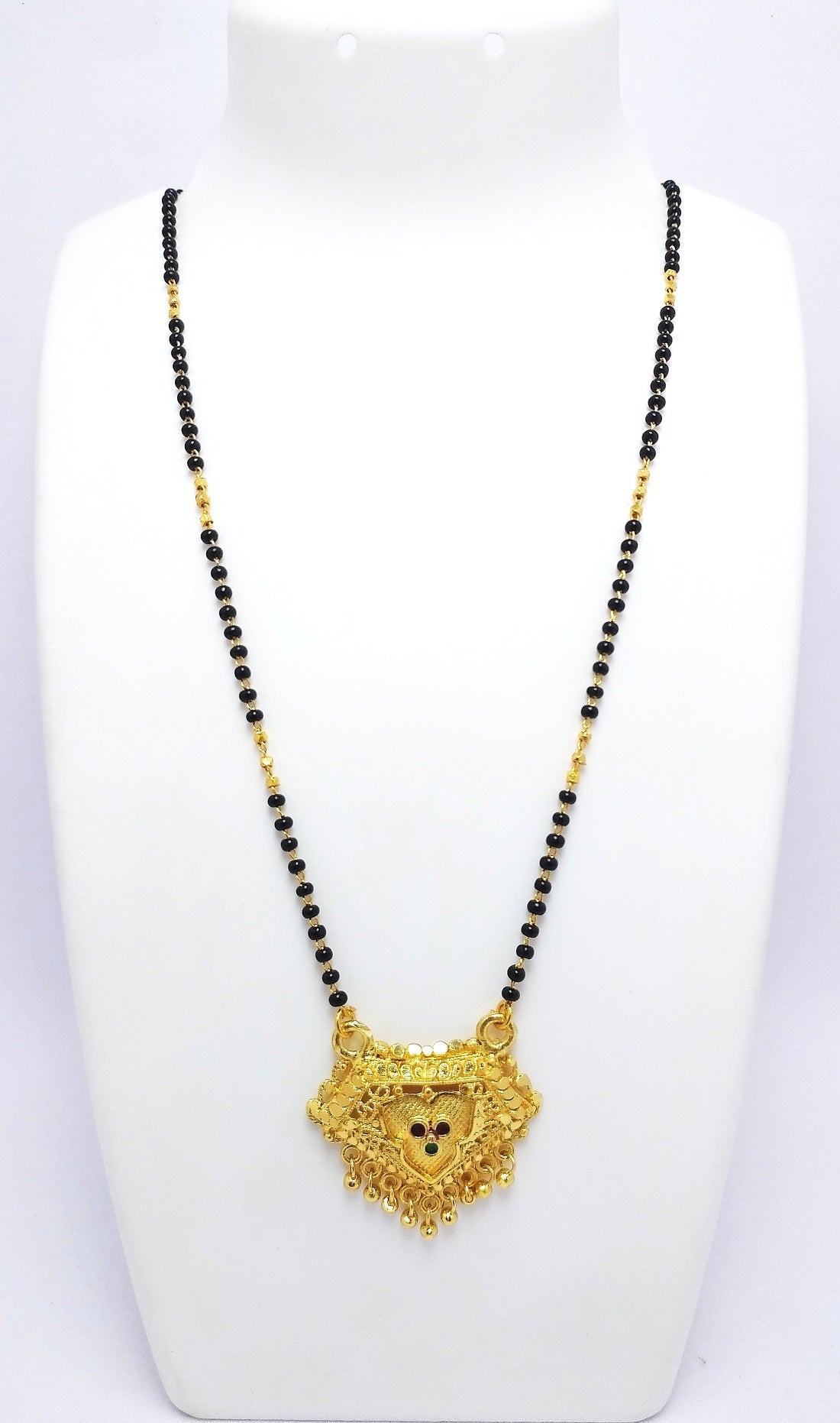 Elegant Gold Plated Traditional Temple Design Mangalsutra – Symbol of Love & Devotion 💛