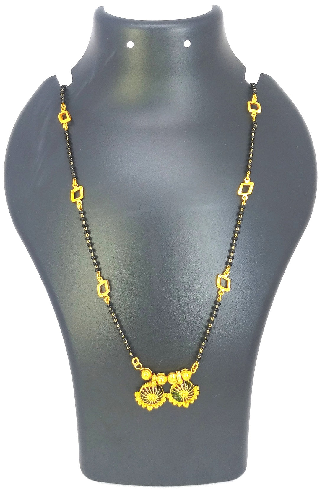 Traditional Dual Floral Gold-Plated Mangalsutra – Symbol of Eternal Love & Elegance 💛