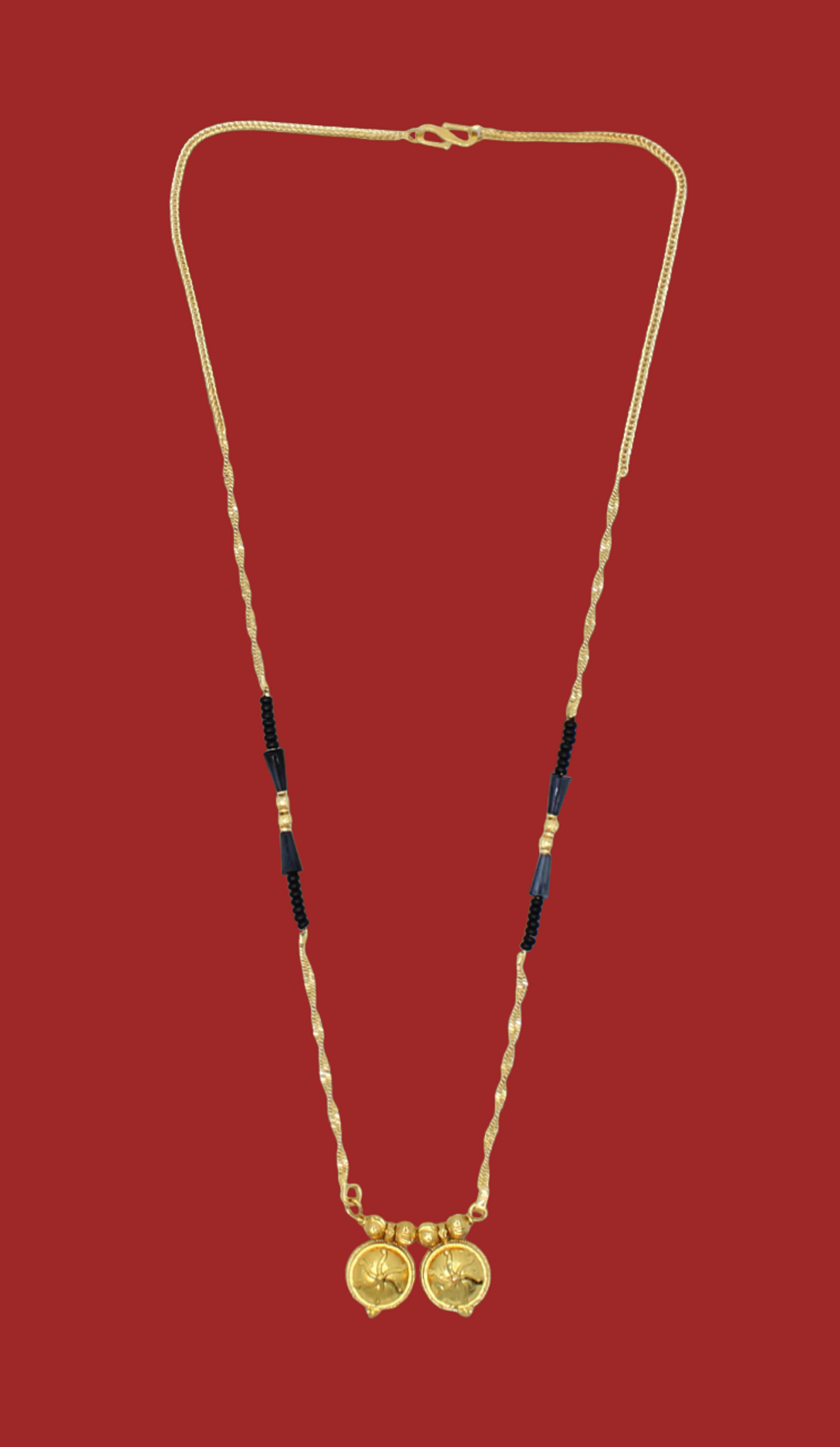 Divine Lotus Coin Mangalsutra – Traditional Gold-Plated Elegance for Every Occasion 💛