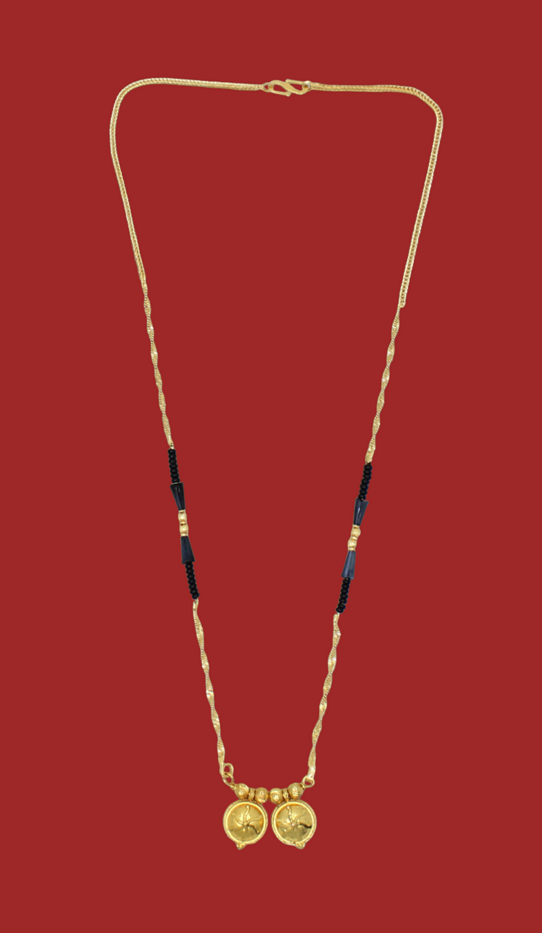 Divine Lotus Coin Mangalsutra – Traditional Gold-Plated Elegance for Every Occasion 💛
