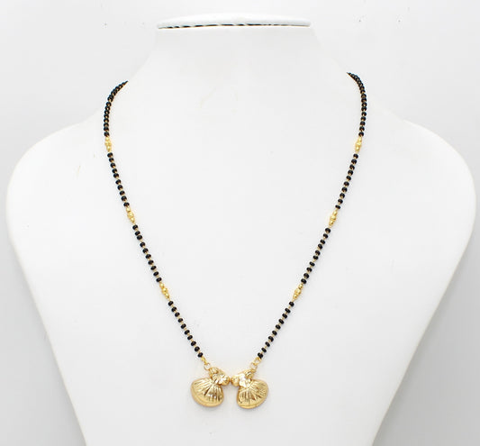 Premium Shell Design Dual Pendant Gold-Plated Mangalsutra – Traditional Charm Meets Modern Grace 🌸