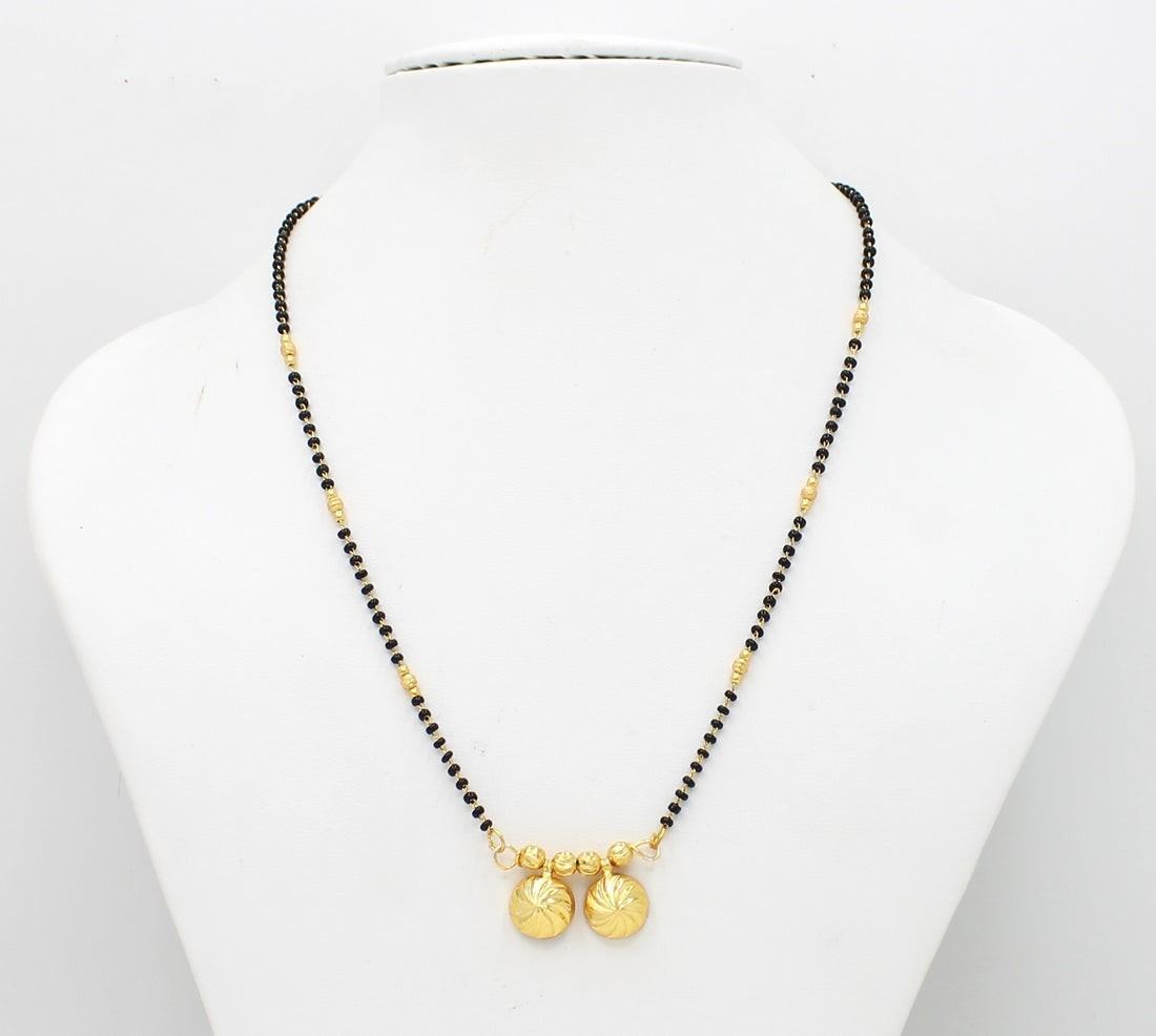 Premium Gold-Plated Twin Floral Mangalsutra – A Symbol of Timeless Love 🌸