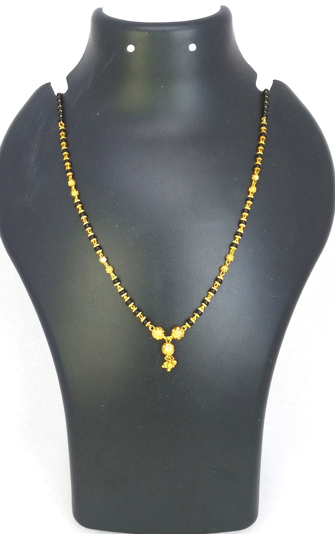 Floral Bead Gold Plated Daily Wear Mangalsutra 🌸 | Elegant Short Chain Design for Women