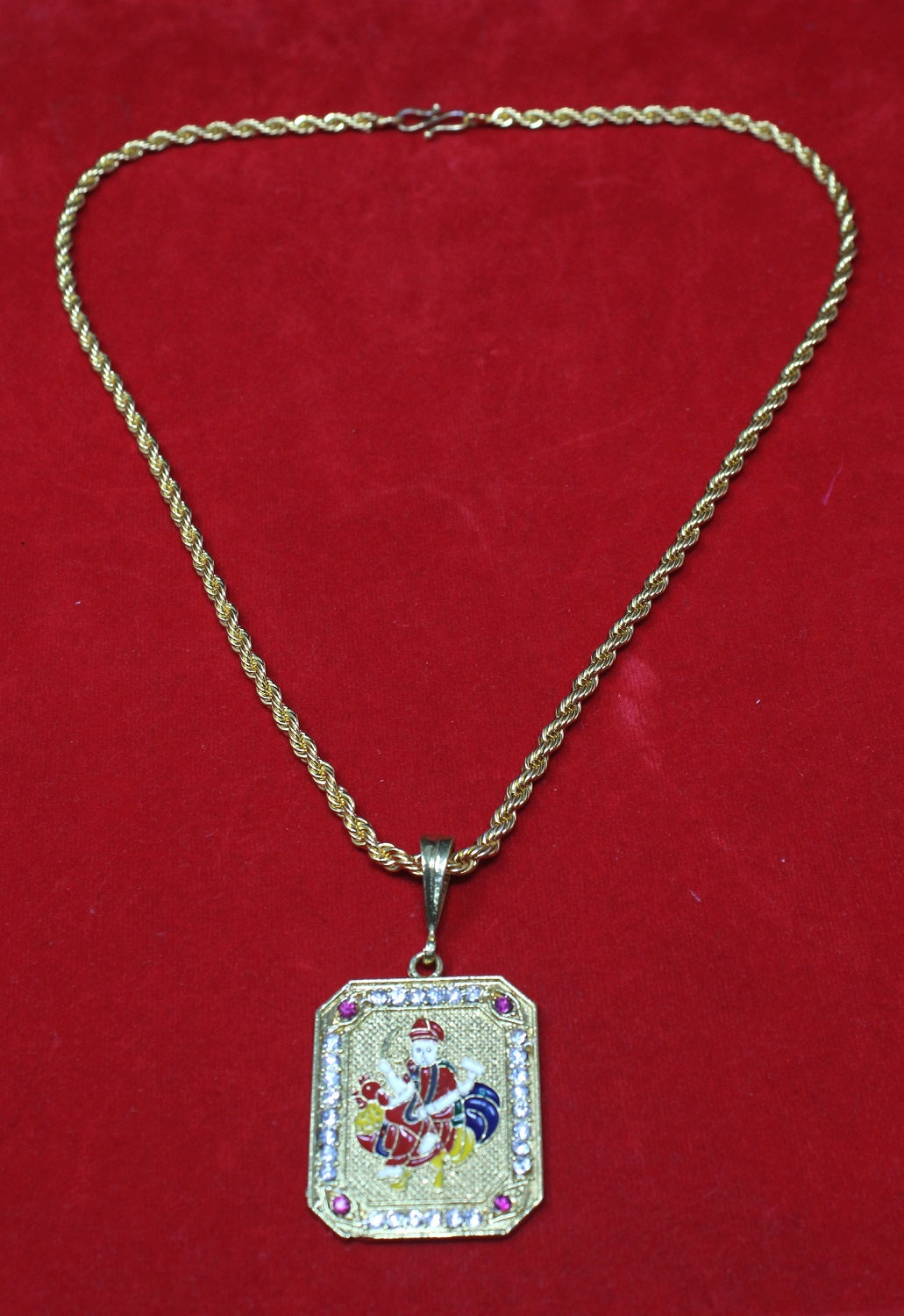 soni jewellery Gold plated chain with pendant necklace jewelry set for men women unisex