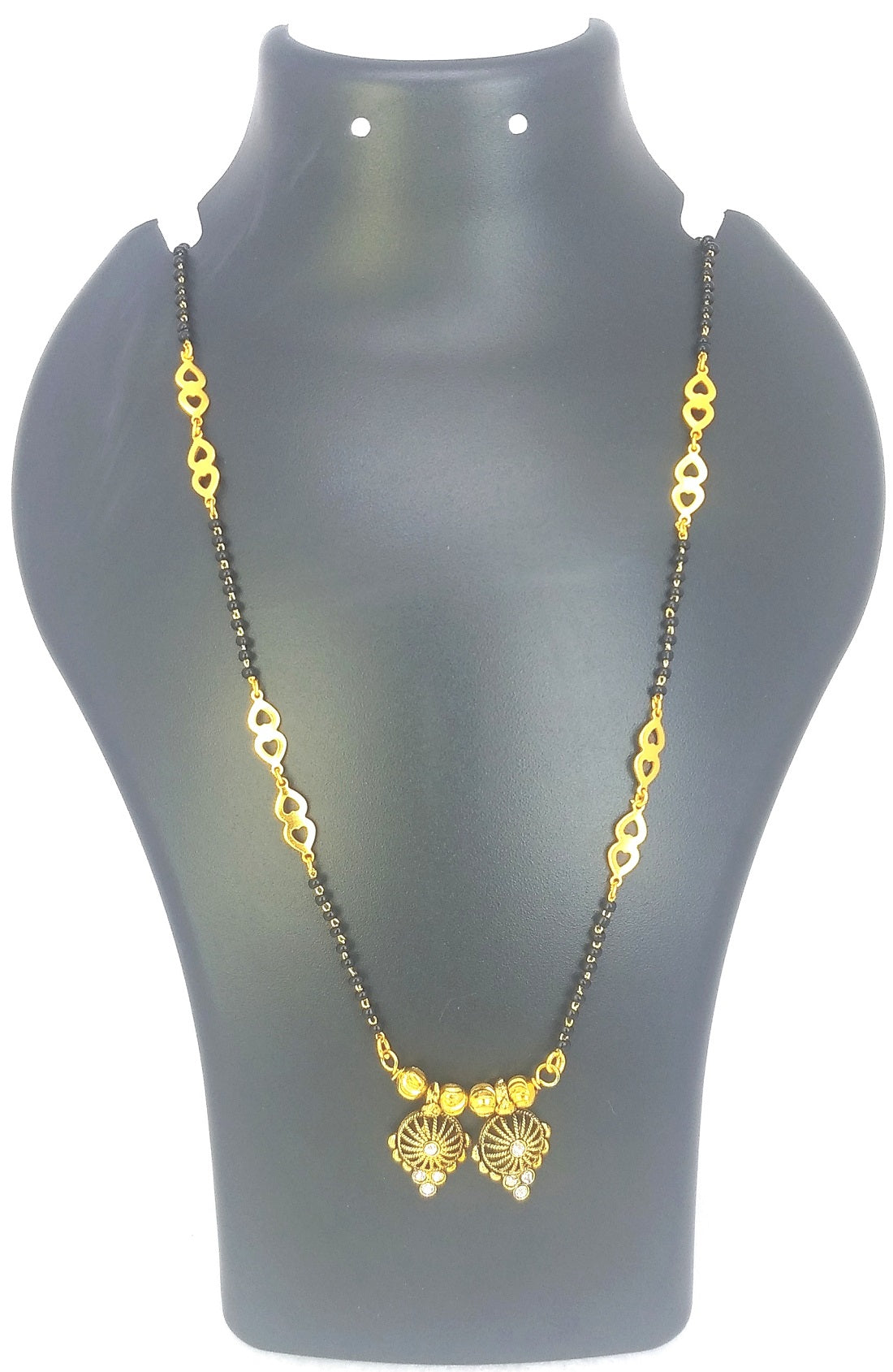 Elegant Dual Wheel Gold-Plated Mangalsutra – Crafted for the Modern Traditional Bride 💛