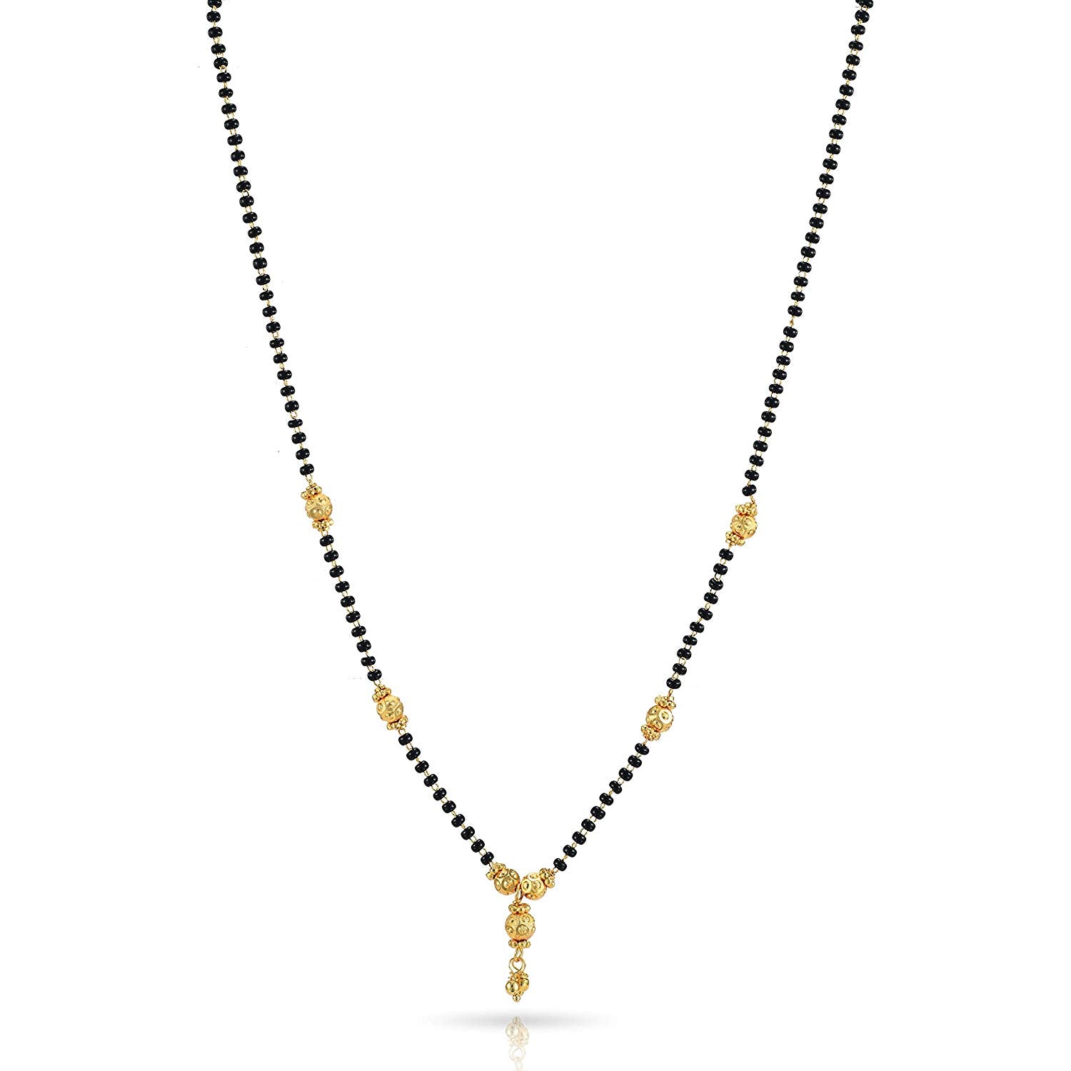 Elegant Daily Wear Black Bead Gold Plated Mangalsutra – Simple & Stylish Traditional Design 💛