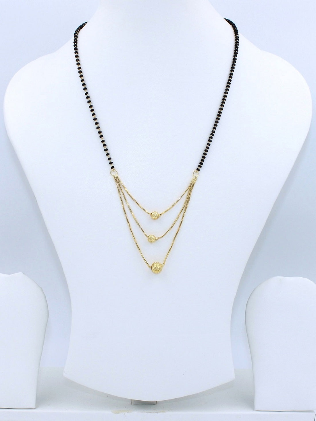 Triple Layer Gold Plated Mangalsutra 💛 | Stylish Lightweight Daily Wear Design