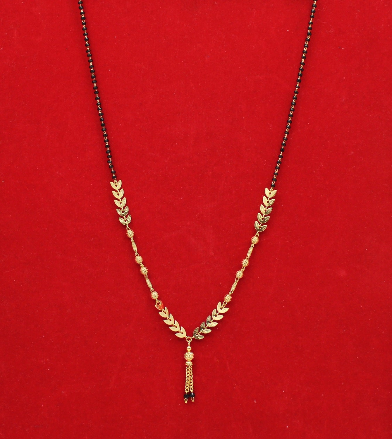 Gold Plated Leaf Design Mangalsutra for Women – Elegant Daily & Festive Wear 🌿✨