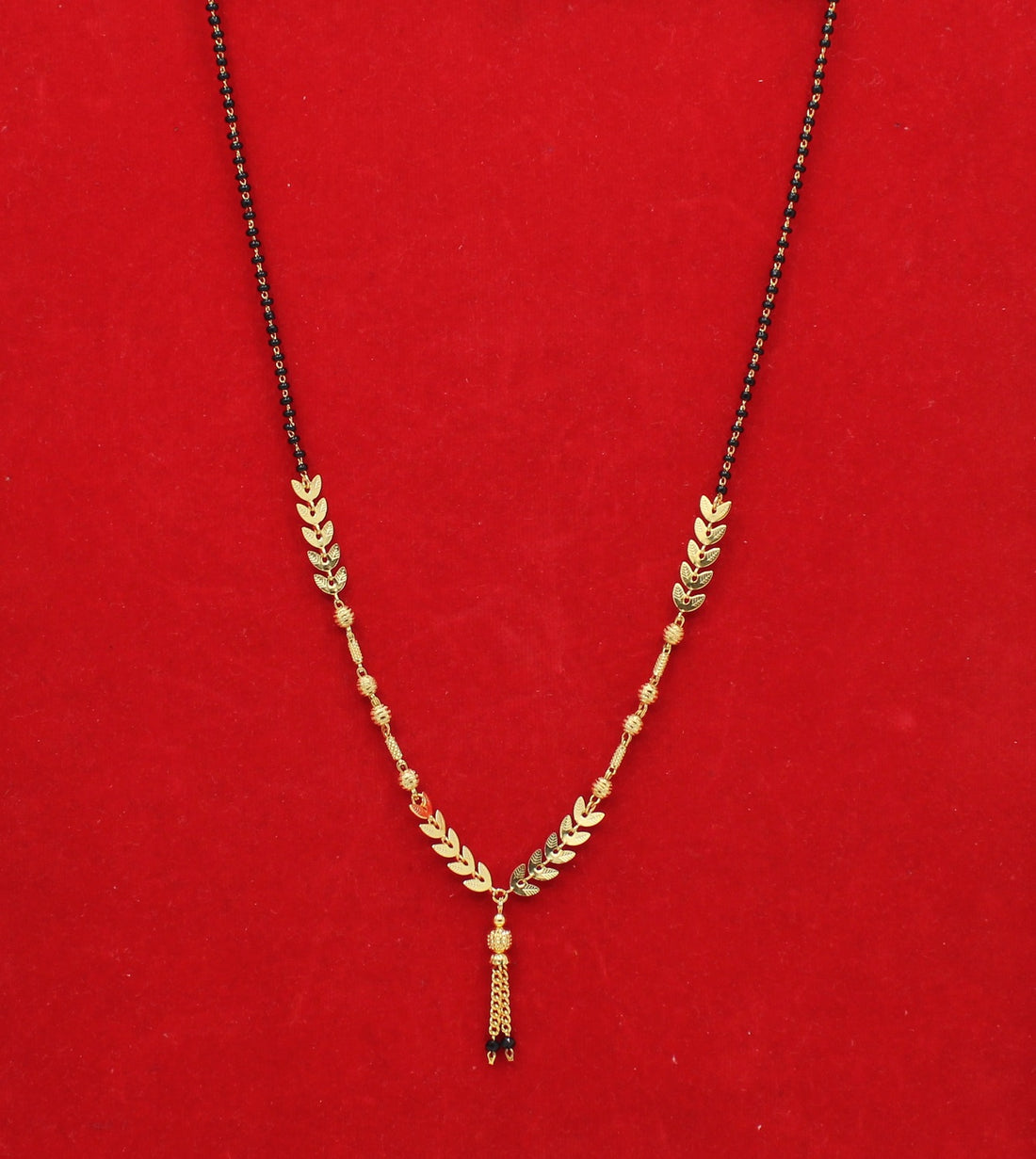 Gold Plated Leaf Design Mangalsutra for Women – Elegant Daily & Festive Wear 🌿✨