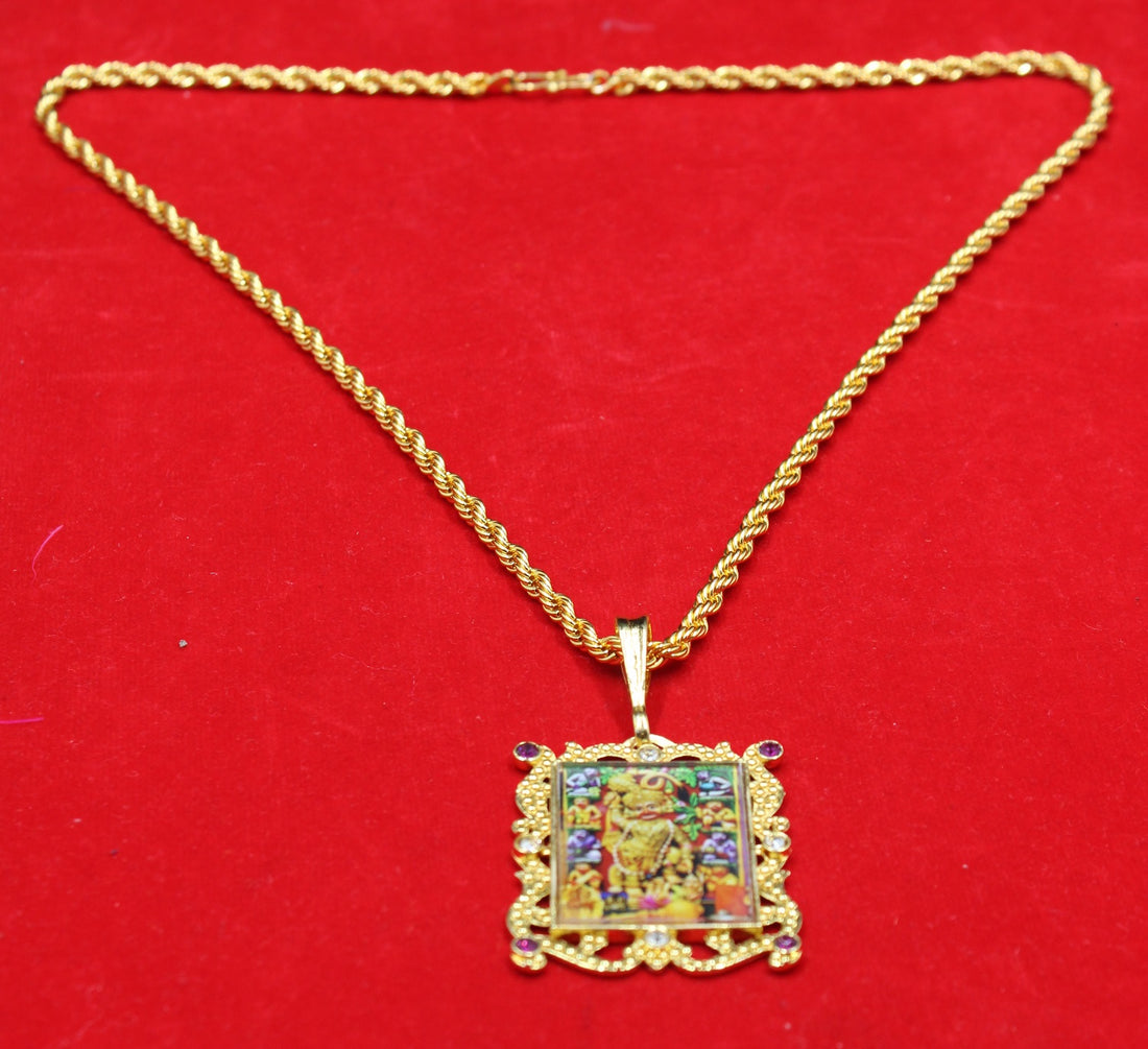 soni jewellery Gold plated chain with pendant necklace jewelry set for men women unisex