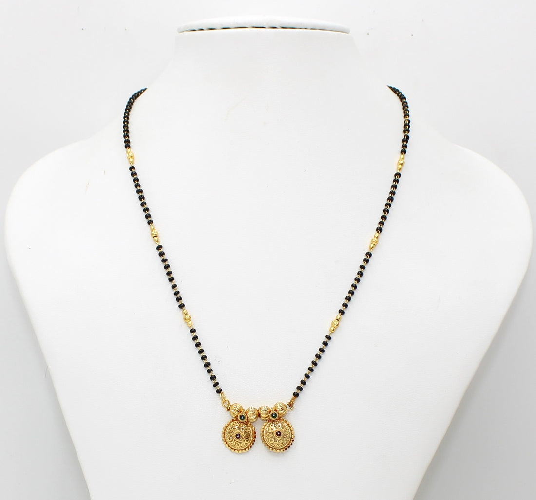 Traditional Dual Coin Gold-Plated Mangalsutra – Symbol of Love & Prosperity 💛
