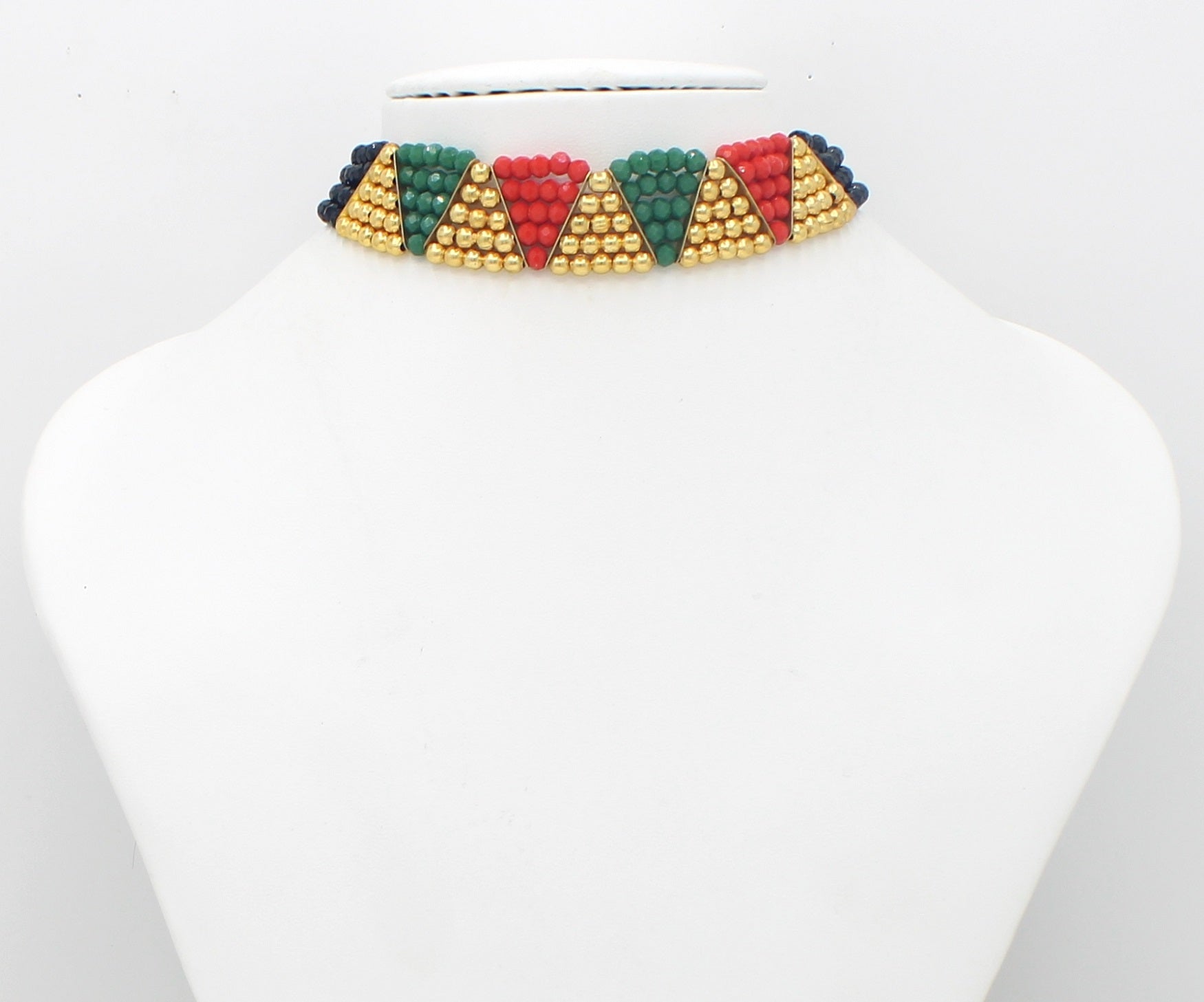 Vibrant Multicolor Beaded Choker Necklace – Handcrafted Statement Jewellery for Festive & Party Looks