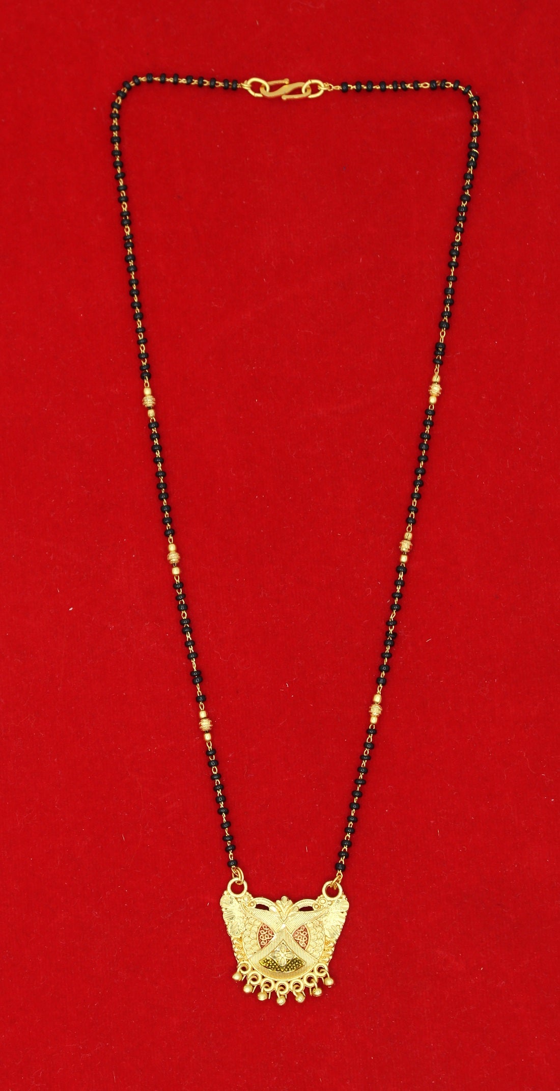 Elegant Gold Plated Traditional Temple Design Mangalsutra – Symbol of Love & Devotion 💛